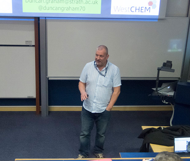 Duncan Graham  at the BioC 2015 meeting at Glasgow University, School of Chemistry