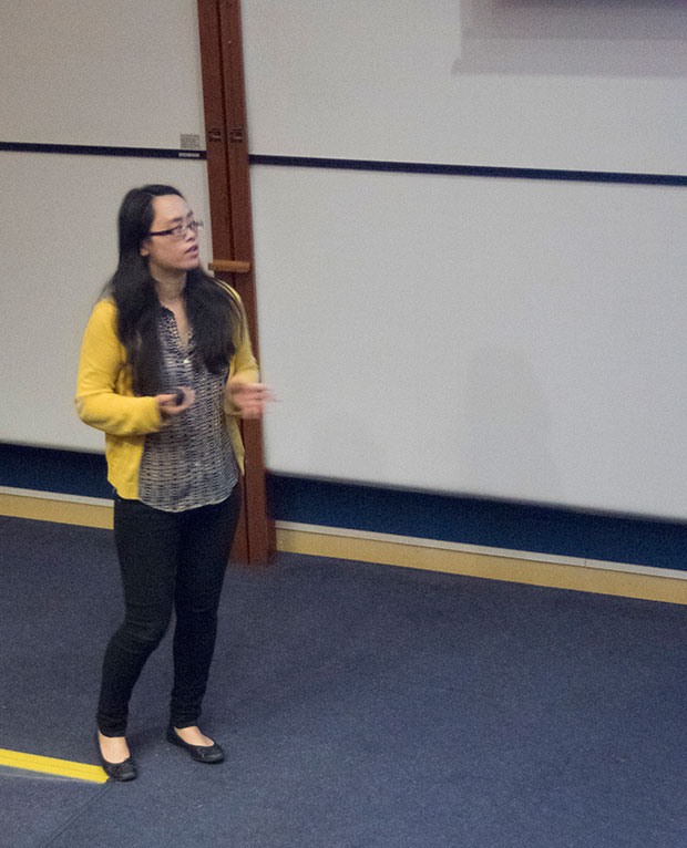 Yinan Fu  at the BioC 2015 meeting at Glasgow University, School of Chemistry