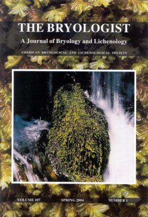 Front Cover of 'The Bryologist' volume 107 issue 1